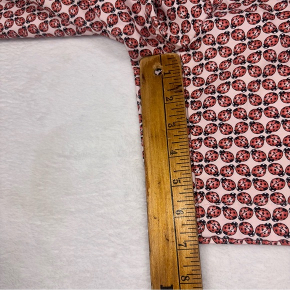 Talbots Women's Shorts Size 10 Pink W/ Red Lady Bugs Flat Front Casual 7” Inseam - Picture 8 of 10